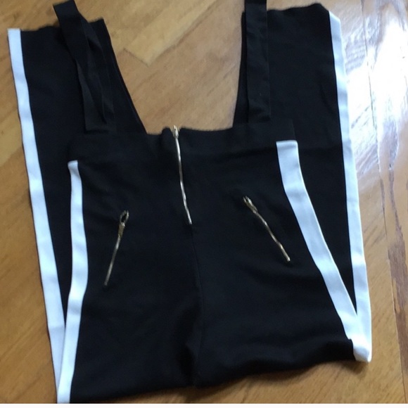 Zara Pants - Zara black knit overalls